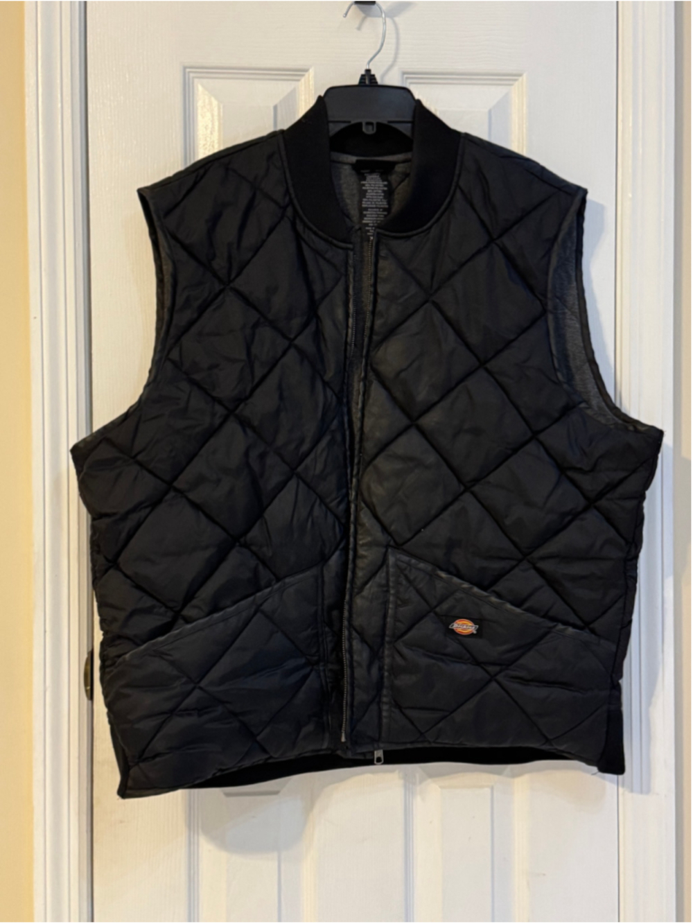Men's Dickies Quilted Vest Black Size XL